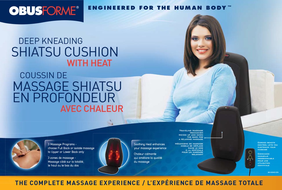 Deep Kneading Shiatsu Cushion with Heat (SM-SMC-05)